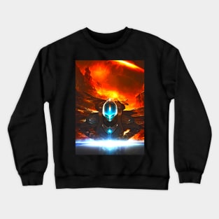 Human/Alien War - Plan the Last Stand - AI Generated Sci Fi Concept Art - Crewneck Sweatshirt